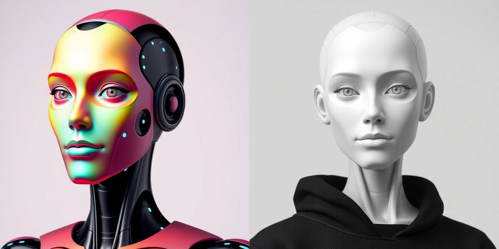 Two contrasting AI avatars side by side.